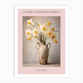 Classic Flowers Market  Daffodil Floral Poster 3 Art Print