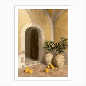 Lemons On The Porch Art Print