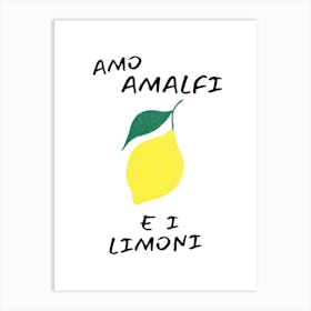 Amalfi and lemons Art Print