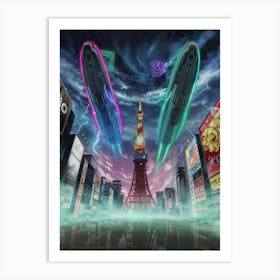 Futuristic Cityscape Art Print