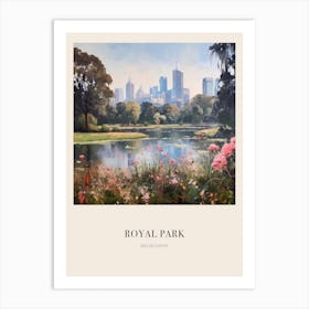 Royal Park Melbourne Australia 4 Vintage Cezanne Inspired Poster Art Print
