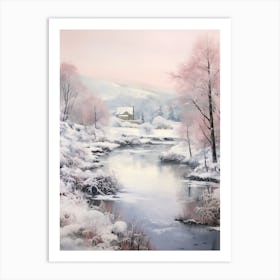 Dreamy Winter Painting The Lake District England 3 Art Print