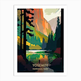 Yosemite National Park Travel Poster Matisse Style 1 Art Print