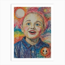 Smiley Boy Art Print