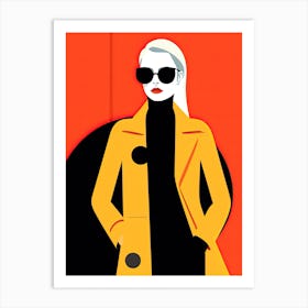 Minimalism woman Art Print