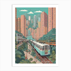 Hong Kong Travel Illustration 3 Art Print