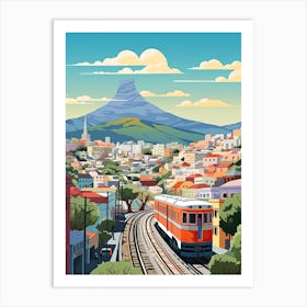 Cape Town, South Africa, Graphic Illustration 4 Art Print