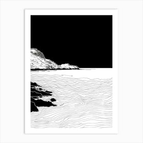 Ben Vorlich Loch Earn Mountain Line Drawing 5 Art Print