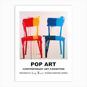 Poster Chairs Pop Art 7 Art Print