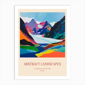 Colourful Abstract Jostedalsbreen National Park Norway 1 Poster Art Print