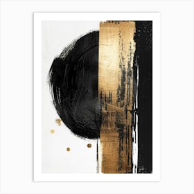 Black And Gold Abstract Painting 29 Art Print