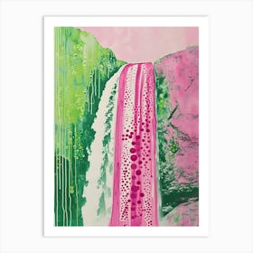 Pink Waterfall Art Print