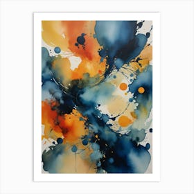 Abstract Painting Contours of Serenity Art Print