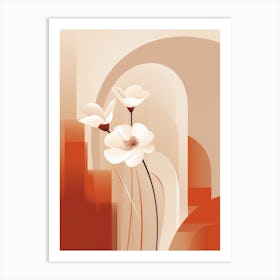 Abstract Flowers 1 Art Print