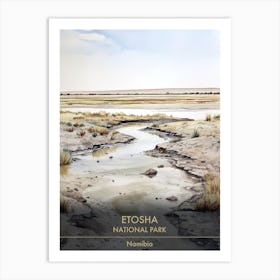 Etosha National Park Namibia Watercolour 3 Art Print