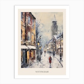 Vintage Winter Painting Poster Nottingham United Kingdom 3 Art Print