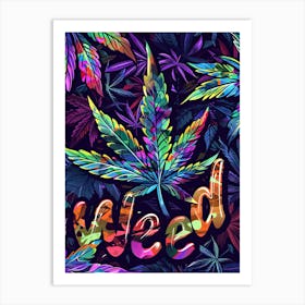 Abstract Marijuana Art Print