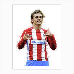 Antoine Griezmann Watercolor Art Print