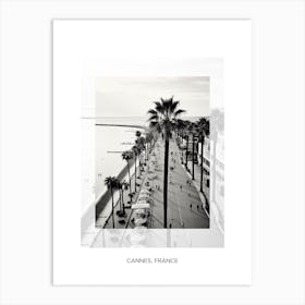 Poster Of Cannes, France, Black And White Old Photo 2 Art Print