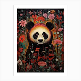 Panda Art In Outsider Art Style 1 Art Print