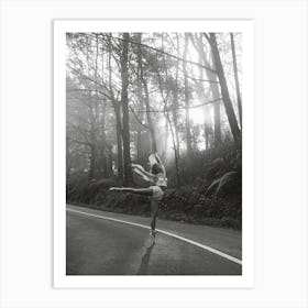 Ballerina b&w Art Print