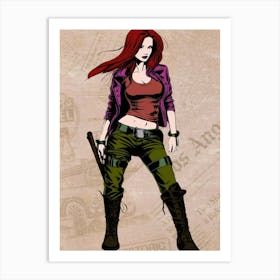 Red Haired Woman Art Print