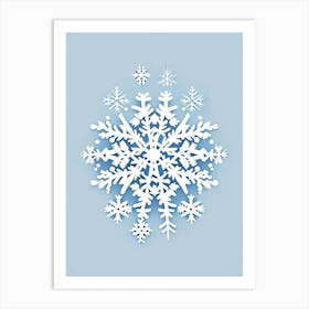 Individual, Snowflakes, Retro Minimal 1 Art Print