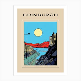 Minimal Design Style Of Edinburgh, Scotland 1 Poster Art Print
