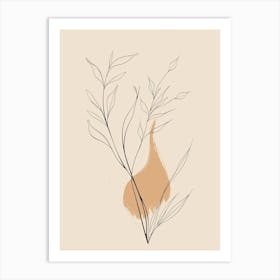 Buenos Aires Botanical Garden Boho Line Art Art Print