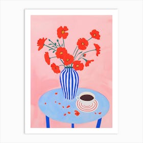 Coffee And Flowers Art Print