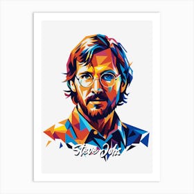 Steve Jobs 01 Portrait WPAP Pop Art Art Print