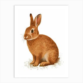 Cinnamon Rabbit Nursery Illustration 2 Art Print
