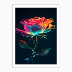 Rainbow Rose 3 Art Print