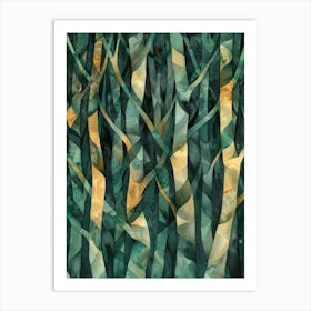 Abstract Birch Trees Art Print