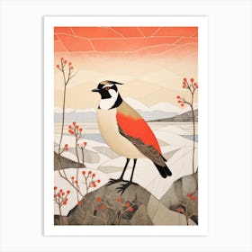 Bird Illustration Lapwing 1 Art Print