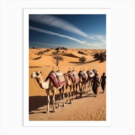 Camels In The Desert 1 Art Print