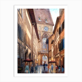 Street Scene In Florence Art Print