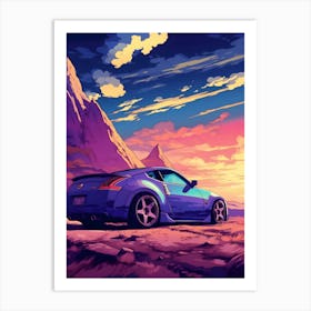 Nissan 350z 370z Ghibli Style Art Print