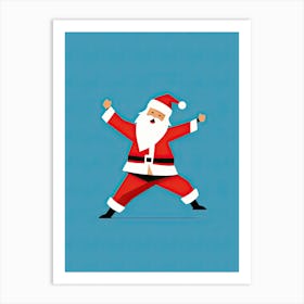 Santa Claus Yoga Art Print