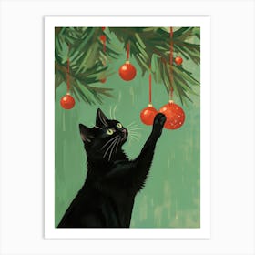 Christmas Cat 1 Art Print