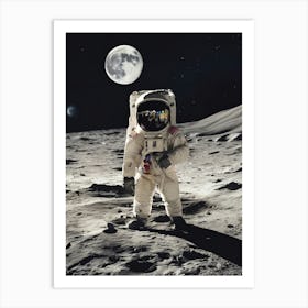 Astronaut On The Moon 1 Art Print