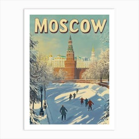 Aihrgdesign A Mid Century Modern Travel Poster For Moscow Sho 06c35a93 8e1e 45db 9ea2 0daf505c49aa 0 Art Print