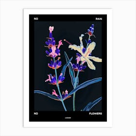 No Rain No Flowers Poster Lavender 2 Art Print