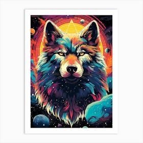 Space Wolf Art Print