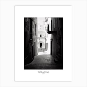Poster Of Tarragona, Spain, Black And White Analogue Photography 4 Art Print
