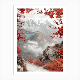 Autumn Leaves In The Mountains Art Print