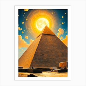 Egyptian Pyramid Abstraction Art Print