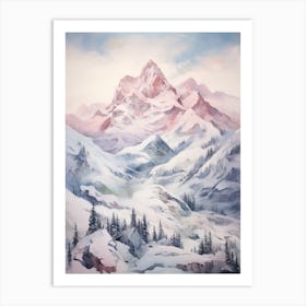 Dreamy Winter Painting Triglav National Park Slovenia 2 Art Print