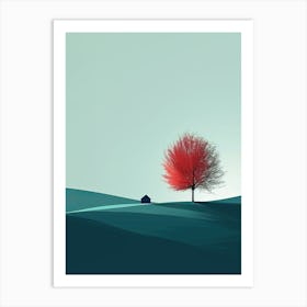 Lone Tree, Minimalism 12 Art Print