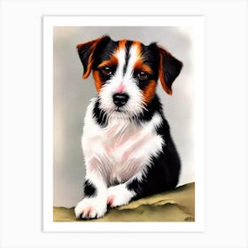 Parson Russell Terrier 3 Watercolour Dog Art Print